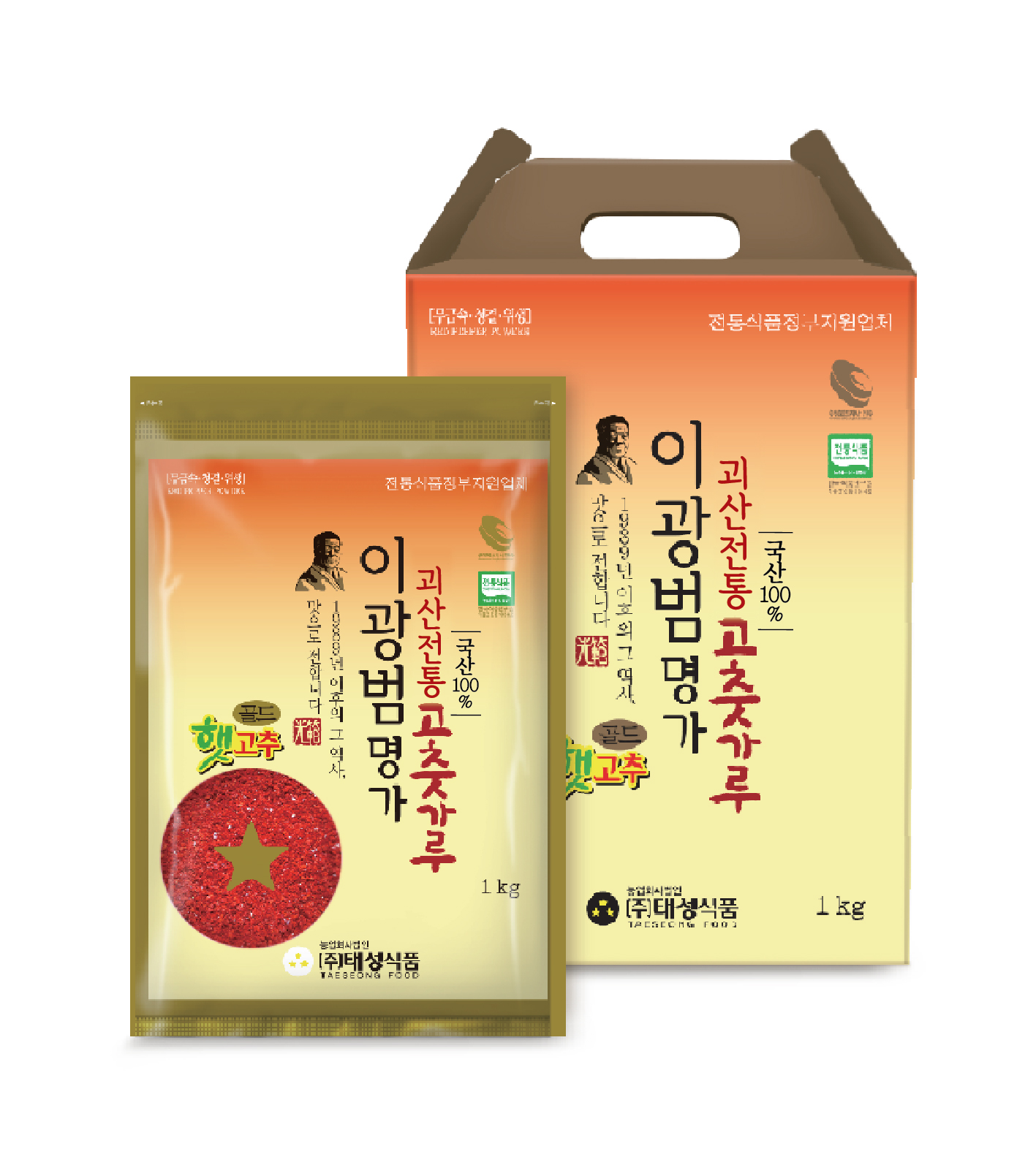 태성식품 이광범명가 고춧가루 500g / 1kg / 태양초 1kg